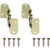 RLECS 2 cerniere pieghevoli multifunzionali a 180 gradi, cerniere per tavoli, armadi, mobili, accessori per ferramenta, lunghezza 88 mm (oro)