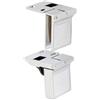 SENRISE 2 cerniere in vetro per ante di armadietti, senza cornice, per porte in vetro da 3-5 mm (argento)