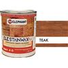 ELEPHANT 750 ml | Impregnante CERATO WAX per legno all'acqua - ELE STAINWAX PRO (Teak)