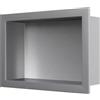 BERNSTEIN® nicchia da parete in acciaio inox - BS203010 - nicchia per doccia, nicchia per bagno - con telaio - 20 x 30 x 10 cm - colore: acciaio spazzolato - inossidabile
