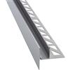 Dalsys Doccia a cuneo inclinato 98cm, altezza 19mm, profilo a U sinistro in argento per supporto in vetro (vetro da 12mm) per doccia a filo pavimento, in acciaio inox V2A anticorrosione