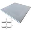 Isolamenti Controsoffitti Metallici Modulari, 60x60 cm, Bianco/White RAL 9003 , Acciaio Zincato, Alta Prestazione Acustica, 20 Pannelli, 7,20 mq (LAY-IN 15 foratura centrale)