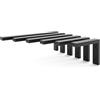 HEVVA Supporto per lavabo 20/25/30/35/40/45 cm | MAIN | Supporto per lavabo da appoggio | Supporto per carichi pesanti, console da parete, ripiano per lavabo | (2 pezzi, nero, 40 cm)