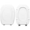 HYDRO HOME Tavoletta Wc Compatibile con LAGO LUNGO DOLOMITE, Copriwater In Legno Rivestito Con 2 mm Di Resina Colore Bianco, Cerniere Fissaggio Dal Basso MADE IN ITALY
