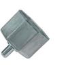 nextradeitalia 10PZ CALOTTA OTTAGONALE LISCIA CON PERNO PER AVVOLGIBILI - perno ? mm.12, calotta lungh. mm.45