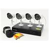 MF artSHOP Kit Videosorveglianza AHD 1080P, DVR 4 Canali con 4 Telecamere HD Infrarossi, Sistema Sicurezza Casa Esterno Interno, Visione Remota Cloud IP, Registratore CCTV