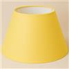 Generico 45 cm Paralume, Tessuto di Cotone con PVC Bianco, Prodotto Artigianale, per Lampada da Tavolo, Piantana (Giallo)
