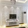 YangYun Home Decoration Moderno Minimalista 3D Stereo TV Sfondo Soggiorno Camera Da Letto Europeo PVC Damascato Foglia Carta Da Parati Non Incolla Colore Grigio Argento 1.73 'W x 32.8' L