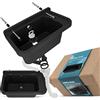Instalguru Lavandino da Camera con Ripiano Lavabo Commerciale Industriale Profondo Esterno Giardino Garage Lavanderia Bagno Fabbrica 60 x 34 x 21 cm Nero Polipropyleno Vasca Singola