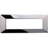 Electron PLACCHE IN TECNOPOLIMERO, COMPATIBILE CON VIMAR PLANA, 7 MODULI/POSTI, COLORE CROMATO, ALTA QUALITA', DESIGN ELEGANTE E MODERNO, PER INTERRUTTORI/PRESE, SERIE CIVILE