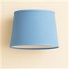 Generico 30 cm Paralume Tessuto di Cotone con PVC Bianco, Prodotto Artigianale, per Lampada da Tavolo, Piantana (Azzurro)