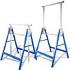 Jaxguom set di 2 cavalletti da lavoro regolabili in altezza a 7 livelli (80-130cm), cavalletti per ponteggi con portata 400kg per coppia, pieghevoli per casa, officina e giardino, blu