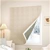 Generic Kit di Isolamento per Finestre Impermeabile TendaTermica Isolante Freddo per Porte Finestra per D'ingresso Cucina, Tende Termiche Isolanti per Interni Riutilizzabile(Beige,100x180 cm)