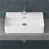 Mai & Mai Lavabo da Appoggio 60x42x12cm, Lavabo Bagno Sospeso Lavandino Bagno in Ceramica con Nano Rivestimenti Meissen201-600