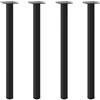 vidaXL Gambe per tavolo consolle 4 pz nere 72-74 cm in acciaio
