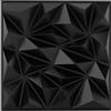 LIFEZEAL 20 pannelli da parete 3D a forma di losanga, 50 x 50 cm, decorazione da parete per interni in PVC, pannelli quadrati da soffitto per soggiorno camera da letto, 5 ㎡ (nero)
