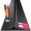 STEIGNER Seuil de garage 2,75m in EPDM nero 28 mm x 155 mm,SGD03 - Kit isolant avec 1x colle montage et joint porte garage pour différents types de portes - Seuil tempête, anti-courant d'air
