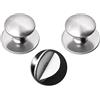 YQOLG87 Autoaderente Maniglie Pomelli per cassetti,2 Pezzi Pomolo per cassetti in plastica Autoadesiva,Manopola per Armadi senza punzoni,Per mobili moderni guardaroba,27mm/1in,brushedsilver