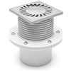 MCH Scarico per doccia in acciaio inox, Piletta Piatto Doccia, 122 x 122 mm, DN 110, con guarnizione 421 391 1