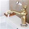 Acesunny Rubinetto da bagno in stile retrò nostalgico, monocomando, miscelatore per lavabo (bronzo)