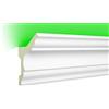 HEXIM LED stucco modanature in PU - Illuminazione indiretta con moderne modanature da soffitto, opache, resistenti alla luce e agli urti - (20 metri economy pack LED-4 80x48mm) profilo decorativo