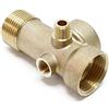 Wiltec Raccordo in ottone a 5 vie DN25 1″/DN13 1/4″ Autoclave,manometro,serbatoio a membrana,pressostato