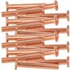 MroMax Diametro 5mm Lungo 35mm Testa Piatta Bulloni Rame Solido Rivetti Di Fissaggio Rivetti Ottone Tono 20pcs