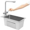 Zalydala Lavello, lavello in acciaio inox 304 con rivestimento in PVD, dimensioni compatte, 50 x 28 cm, con filtro a nido d'ape e protezione da troppopieno, facile da pulire, scarico a forma di X, ideale per
