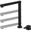 XJTNLB Rubinetti Cucina Sottofinestra Nero Rubinetteria Cucina Due Fori per Sollevamento, Rubinetto Lavello Cucina Sottofinestra