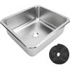 Tomotato Lavello in Acciaio Inossidabile, 40 x 36 cm Lavello da Cucina Lavello Profondo a Vasca Singola con Foro di Scarico da 4 cm, per Yacht Camper (Argento)