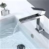 XDSMB Rubinetto Bagno Cascata Cromato Stile Aperto Singolo Miscelatore Lavabo Bagno Cascata Foro Singolo Rubinetti per Lavabo