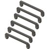 FBSHOP(TM) 6PCS grigio scuro moderno maniglie per porta / maniglie per armadi da bagno, cassetti camera da letto, mobili da cucina e soggiorno, design semplice 96 mm