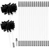 MOCNT Kit di Pennello per Pulizia del Camino Spazzole per Camini Nylon Rotante Flessibile Spazzola Pulizia Camino con 18 Aste 1 Testa Pennello 150mm 1 Testa Pennello 100mm