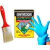 DMS Vernice protettiva antiruggine CASTAGNA SATINATO, in conf da 750 ml con guanti nitrile e pennello inclusi!!! Bundle