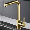 NOLUXA IMEX - Rubinetto Cucina Dorato Estraibile | Monocomando Lavello | Rubinetteria Cucina Doccetta 360º | Rubinetteria in Ottone | Serie Malta | Colore Oro Spazzolato