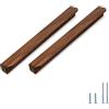 Evionlin 2 pezzi Maniglia per porta di armadio in legno di noce angolo obliquo da 20,8 cm in stile antico lungo maniglia per cassetto in noce per armadio