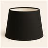 Generico 35 cm Paralume Tessuto di Cotone con PVC Bianco, Prodotto Artigianale, per Lampada da Tavolo, Piantana (Nero)