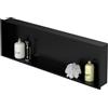LuxeBath Nicchia a Parete in Acciaio Inossidabile 90x30x10 cm Nero Nicchia per Doccia con Telaio Ripiano Incorporato Nicchia Piastrellabile per Bagno Ripiano per Doccia Supporto di Stoccaggio