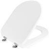 MODULARREDO | Sedile per WC ALPINA, Tavoletta WC, Copriwater, Copri Wc, Copriwater Bianco, 35,3x43,3 cm, Attacco a Espansione, Bianco