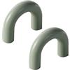 DSWZLQDXB 2 pezzi Maniglie da cucina in lega di alluminio Tiretti ad arco maniglia armadietto Estrattore di prua Pomello per ante tiri cassetto dell'armadio Manopole per camera (Hole distance 32mm,Green)