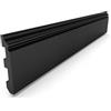 Eurodeco 10 battiscopa da 20 metri, colore bianco, materiale duro, decorazione da parete, pavimento, soffitto (DP5 di colore nero)