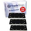 Trade-Shop - 3 piastre abrasive, 93 x 175 mm, compatibili con le levigatrici orbitali Festool come RS 300/piastra di base in alluminio