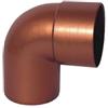 Generico Curva tonda 87.30° per pluviali - Colore Rame rosso - Diametro 80