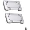 Evionlin 4 maniglie piatte per camera da letto, cassetti, in nichel spazzolato, per armadietti, cassetti da 7,6 cm, foro centrale 64 mm, per armadietti da cucina, comò e mobili