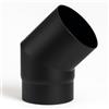FORTUNATO Curva 45° per Stufa a Pellet e Legna, Acciaio al Carbonio 2 mm, Verniciatura Siliconica, Diametri 150-180 mm (Ø 150 mm)