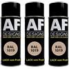 Alex Flittner Designs Vernice spray RAL, confezione da 3 pezzi, vernice spray per auto, vernice colorata lucida, tutti i colori RAL (RAL1019 grigio)