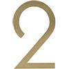 elpruperif Porta Oro Piastre Decorazione Parete Figure Ottone Indirizzo Numero Adesivo Casa Placca Numeri Metallo Creativo Cifre 0-9 per Villa Hotel Dormitorio Segno Esterno Cafe Strada Casella Posta (5CM,2)