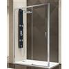 FRASCIO NEW TECNOLOGY Box Doccia 65x115 Apertura Frontale Scorrevole a Due Cristalli Con Un Lato Fisso Ingresso Agevolato In Cristallo Temperato trasparente