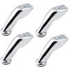 JIAOLUN123 4 Gambe per Mobili Piedini per Mobili Forma ad Arco Gambe per Divani in Acciaio Inox Metallo Gamba Mobili Piedini Sostitutive Argento Letto Tavolo Piede Duro E Resistente con Viti