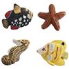Frolahouse - Set di 4 pomelli a forma di stella marina e cavalluccio marino, per comò, armadio, guardaroba e guardaroba